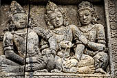 Prambanan - Candi Lara Jonggrang, the Shiva Temple, panels with reliefs of lokapala (dikpala) the protectors of the directions. 